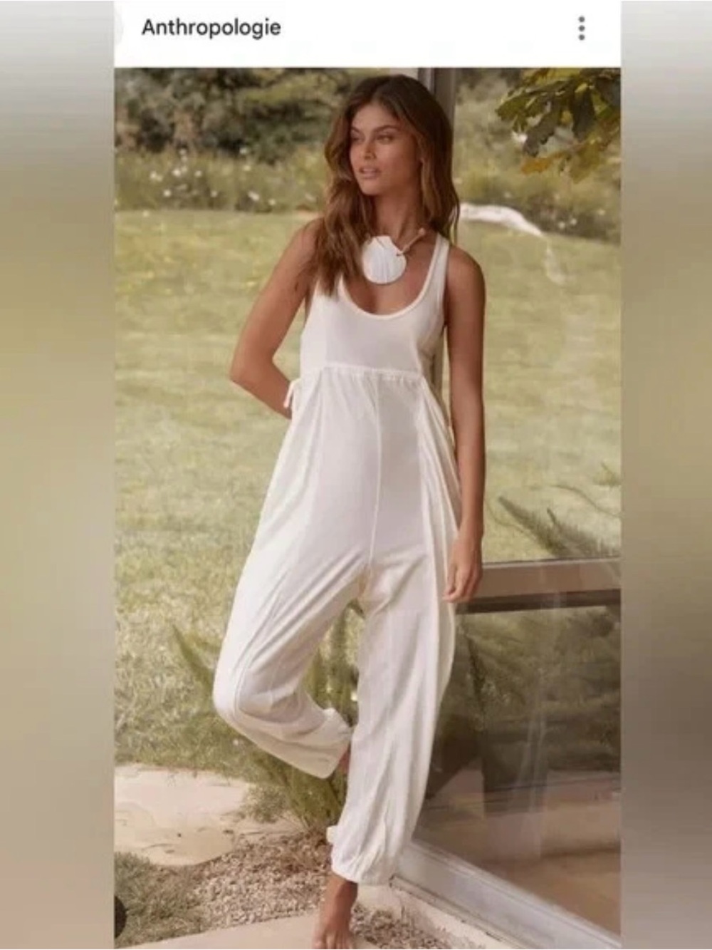 Anthropologie Scoop-Neck Sleeveless Jumpsuit